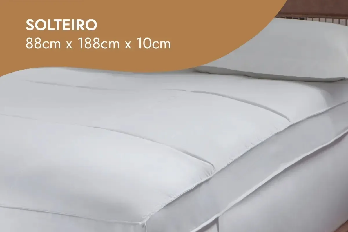 Pillow Top Premium Solteiro Macio Altura 10cm Macio Altihaus 88x35x188